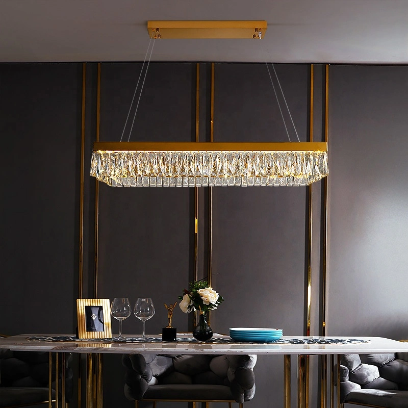 Light Luxury LED Crystal Lamp Nordic Modern Living Room Dining Room Chandelier