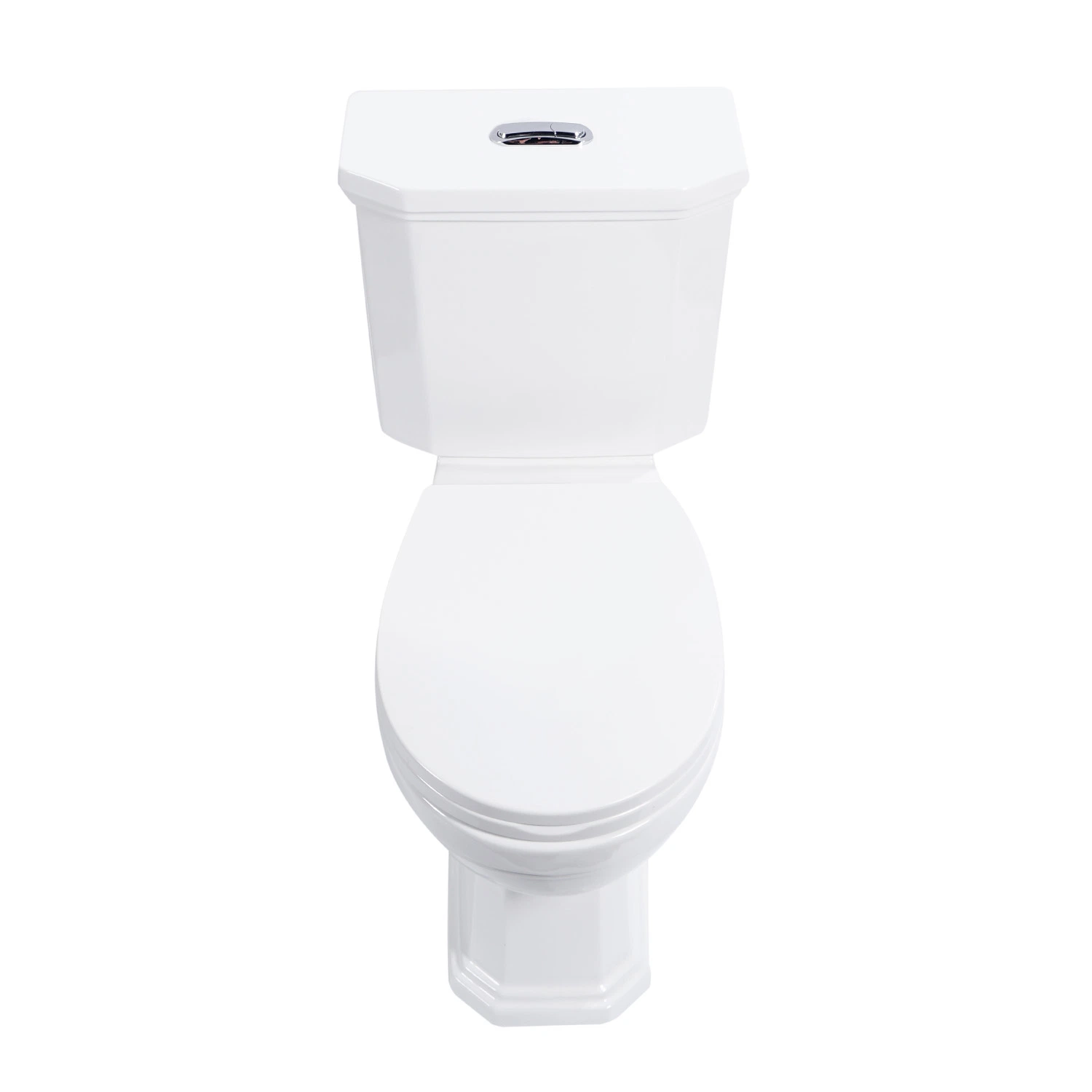 Bathroom Close Coupled Toilet Retro Design Washdown Toilet Ceramic Back-to-Wall Toilet P-Trap 180 Dual-Flush Toile European Soft-Close Two-Piece Toilet