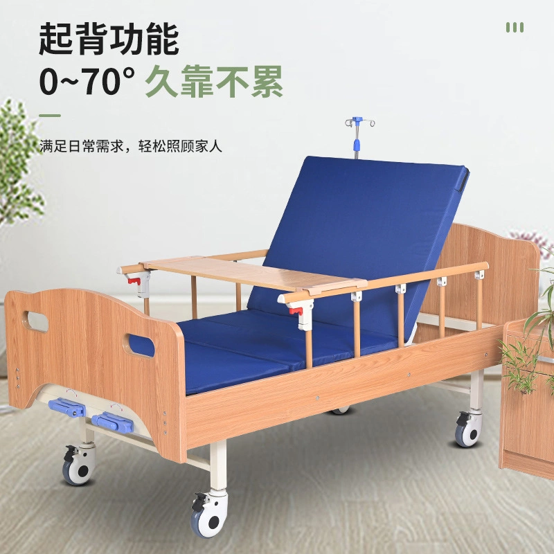 Mobilier d'hôpital simple manivelle en acier inoxydable lit de soins infirmiers Hôpital Lit du patient utilisé équipement Medicai