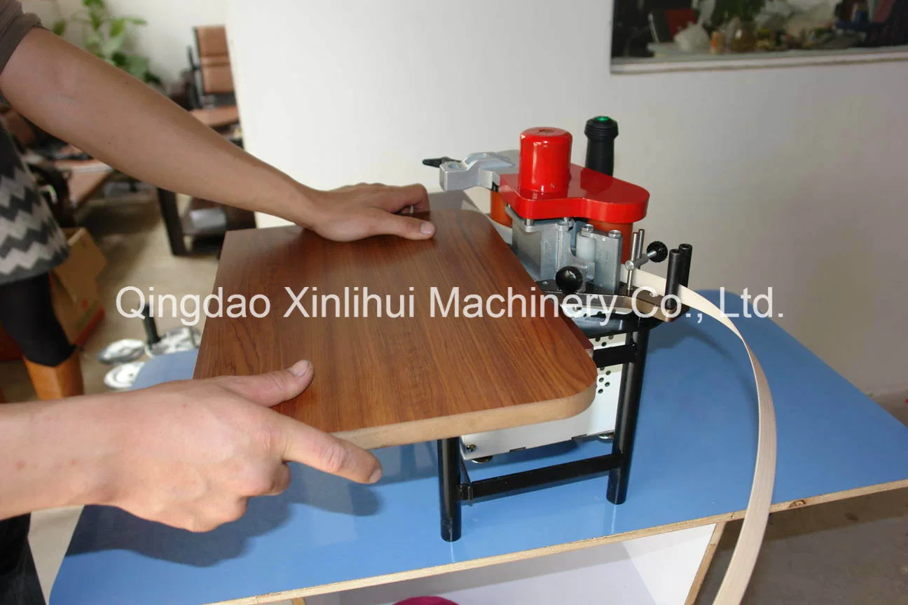 Automatic Small Edge Bander Labortory Equipment with Touch Screen/ PVC Double Glue Coating Portable Curve Edge Banding Machine for Wood Fur Woodworking Machine