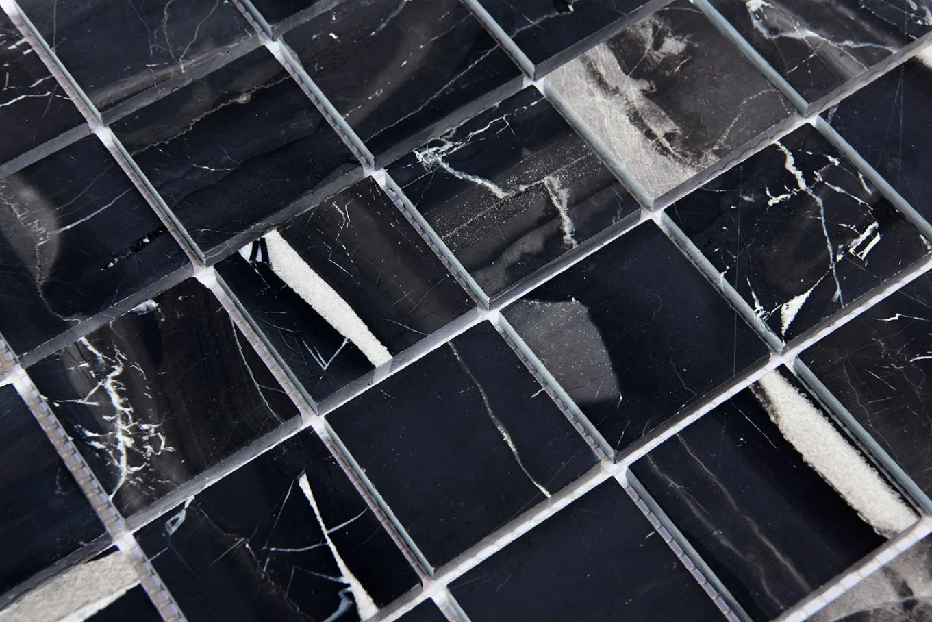 New Marble Mosaic Tile Popular Design Natural Black Color for Wall and Floor