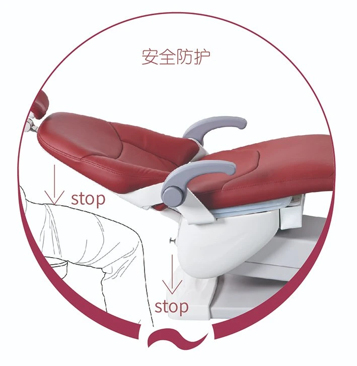 Zahntechnik Luxus Chirurgische Dental Chair Krankenhaus-Ausrüstung mit LED Sensor Operating Light Mobile Dental Unit