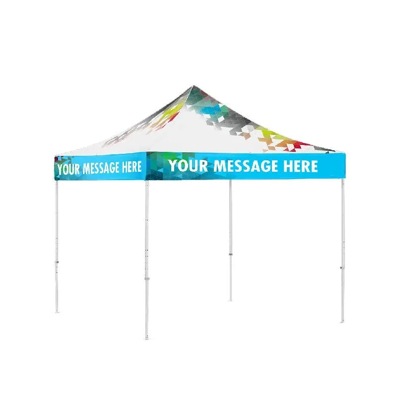 Totem impresión personalizada caso carpa plegable fácil de Pop-up doble con dosel comercial superior 10X20 Tienda dosel