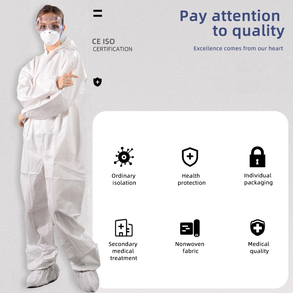 Disposbale Nonwoven PP PE Work Uniform Coverall Hospital Uniforms