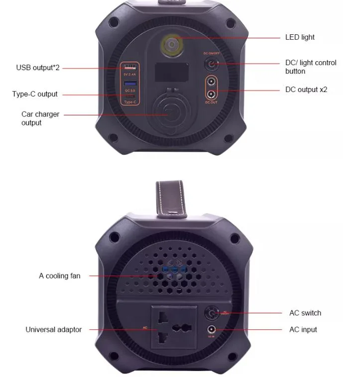 Original Factory Multiple Lighting Modes Waterproof Outdoor Power Station Solar Generator Portable