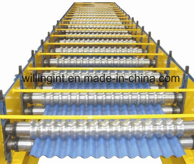 Glazed Wall Sheet Roll Forming Machine Line for Metal Corrugated Roof Panel