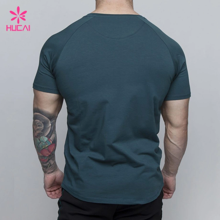 ODM Private Label Fashionable Hot Sale Tee Apparel Loose Standard Fit 100% Cotton Elastic Mens Casual Workout Custom Gym T Shirts