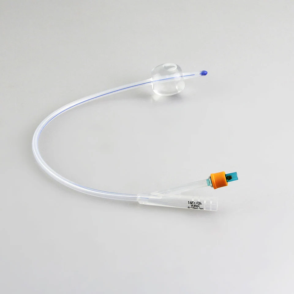 Single-Use Medical 2-Way or 3-Way 100% Silicone Foley Catheter