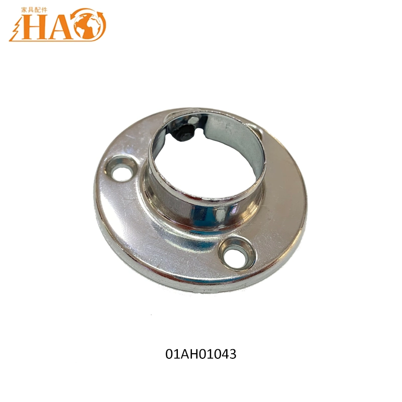 Pipe Fitting Iron Steel Round Flange for Tube 16mm/19mm/25mm Chrome Plated