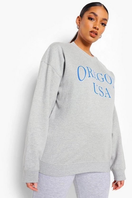 Logo personnalisé de l'impression Congé de maternité de l'Oregon Sweat-shirt Designs