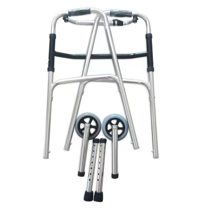 Medical Hospital Aluminium Seniors Elderly Folding Walker Rollator Disabled Walking Frame