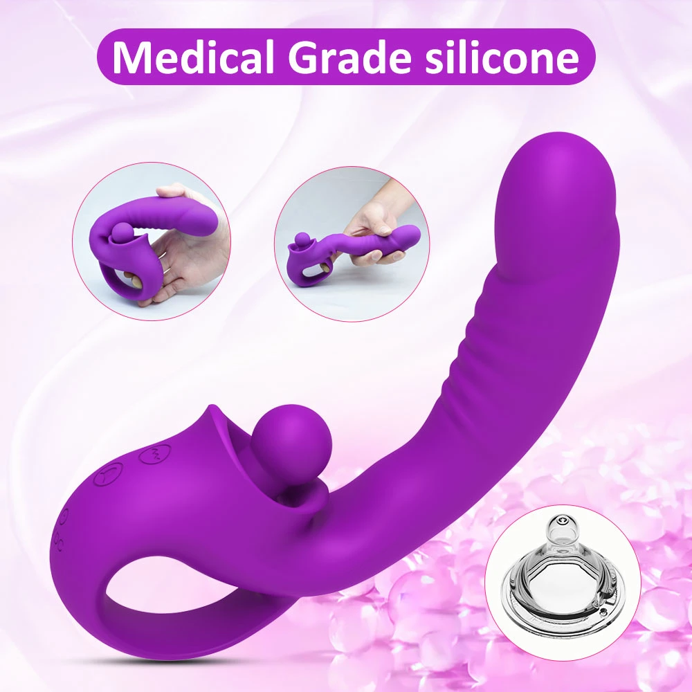 Wholesale/Supplier Multifunction Sex Toys Women Vibrator Dildos Sucking Vibrator for Women-Purple