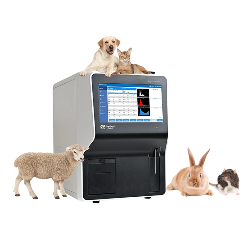 La versión de animal de la célula de sangre completamente automatizado BHA-3000vet Analyzer de grandes proporciones de plaquetas