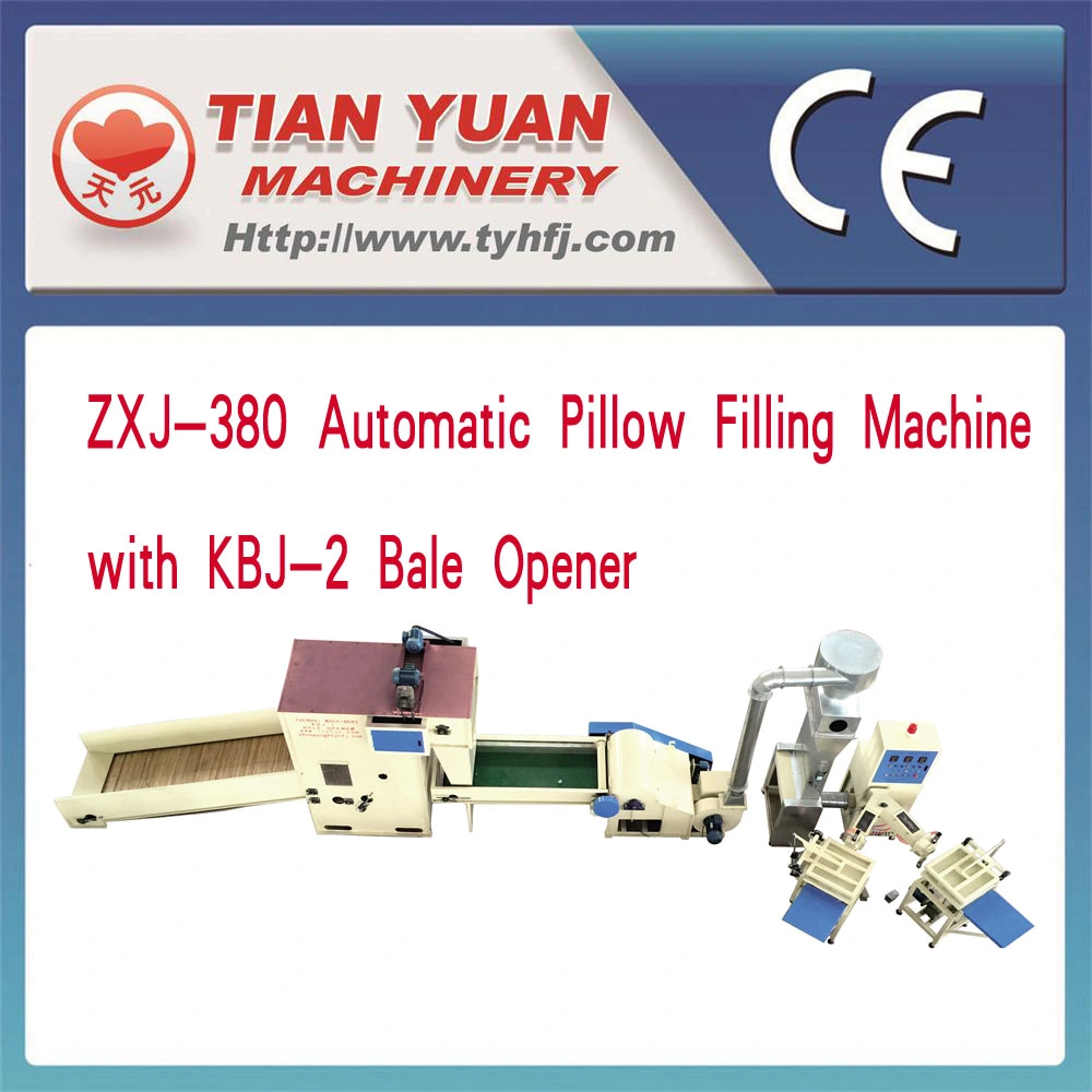 Zxj-380 Automatic Pillow Filling Machine and Kbj-2 Bale Opener