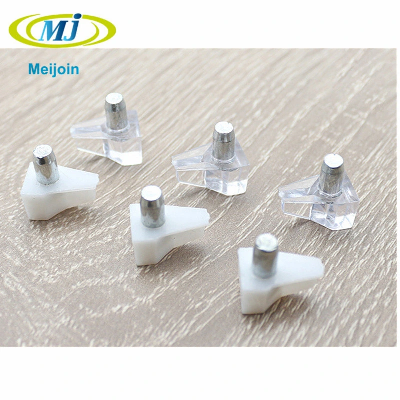 Furniture Hardware Fittings Transparent Shelf Support 5mm Without Lip