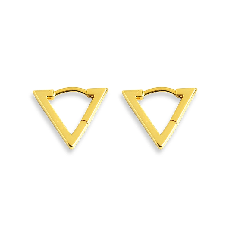 Rhodium Fashion Design Triangle Ring Accessories 925 Sterling Silver Earrings