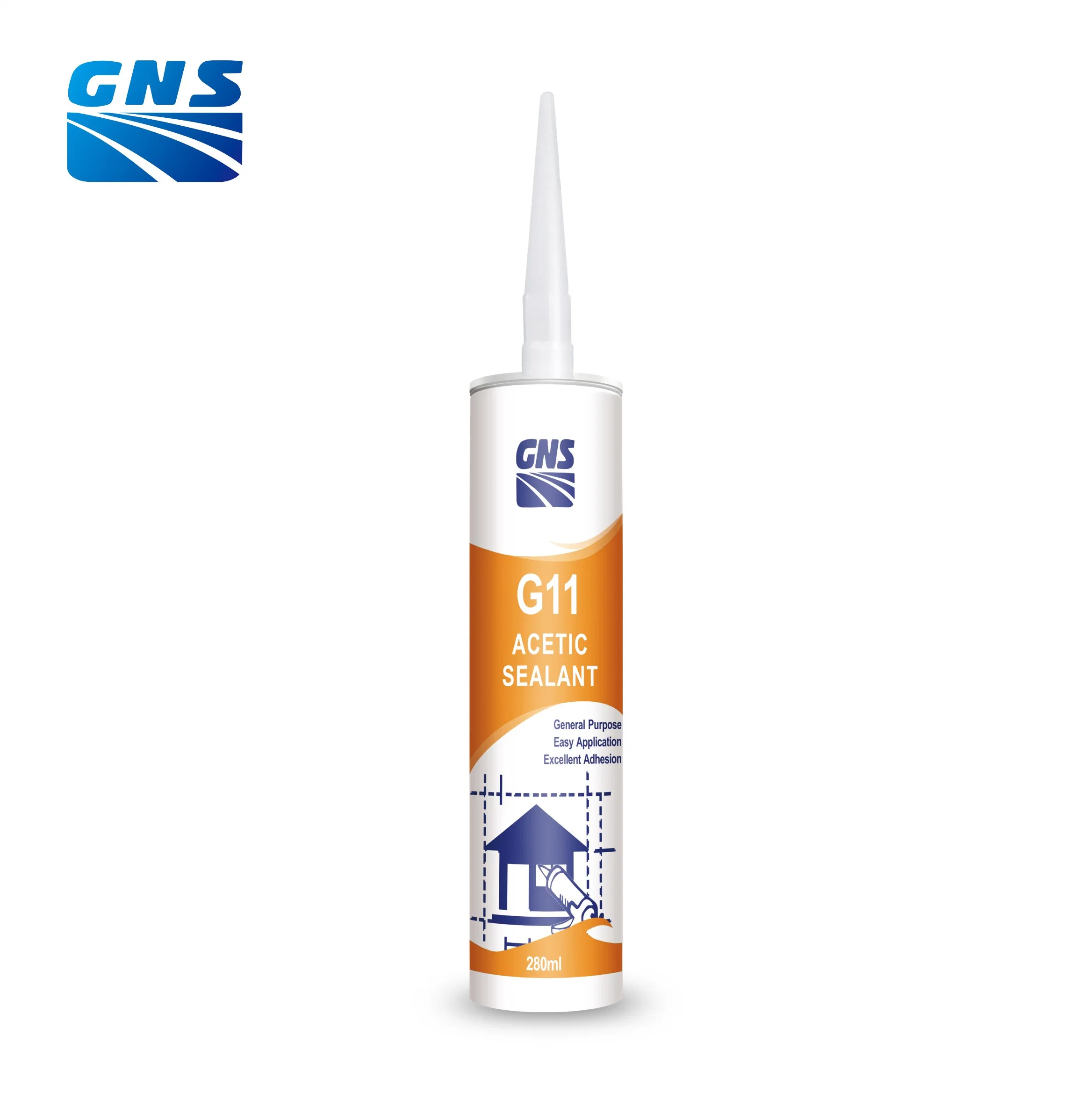 Gns All Purpose Silicon Adhesives Acetic Silicone Sealant for Construction