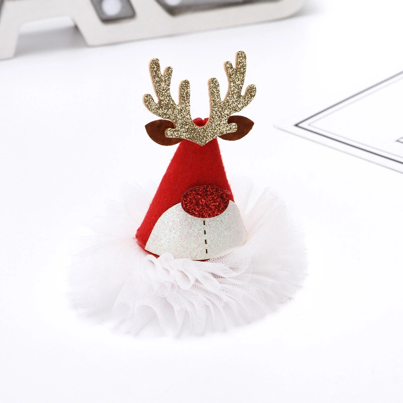 Christmas Small Hat Hair Clip Christmas Dress up Headdress Korean Wind Duckbill Hair Accessories