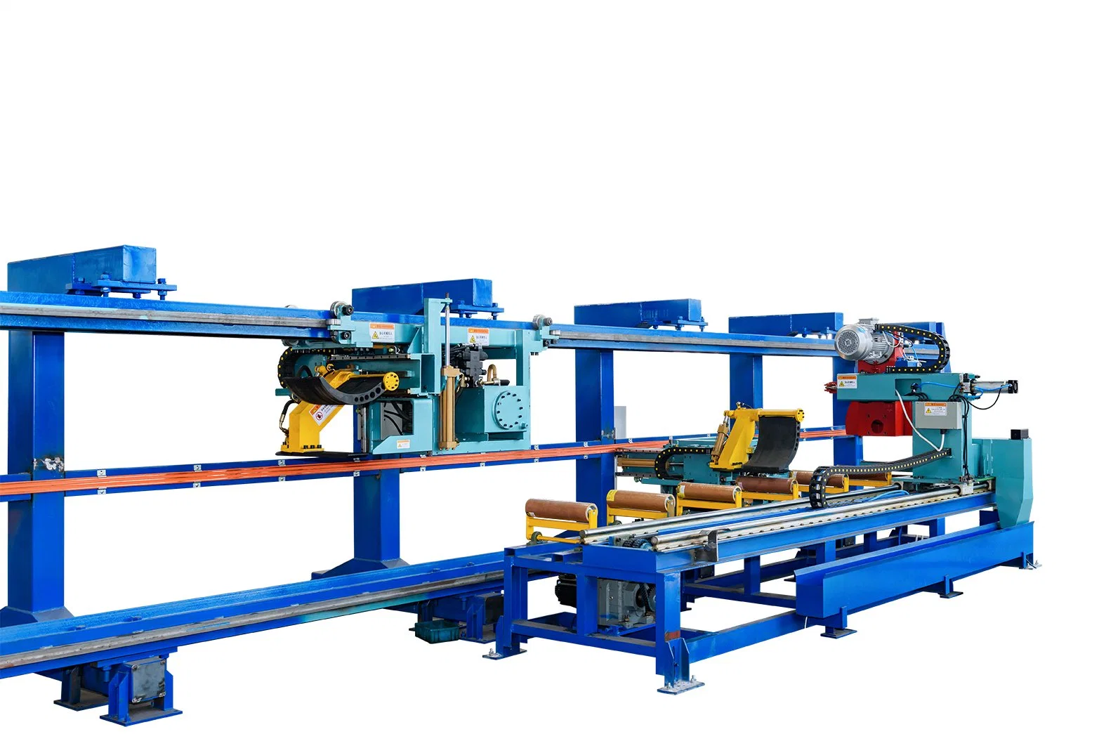 Stable Running Aluminium Extrusion Profile Double Puller Three Tracks System