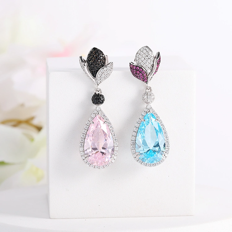 Luxury 925 Silver Water Drop Earrings for Women