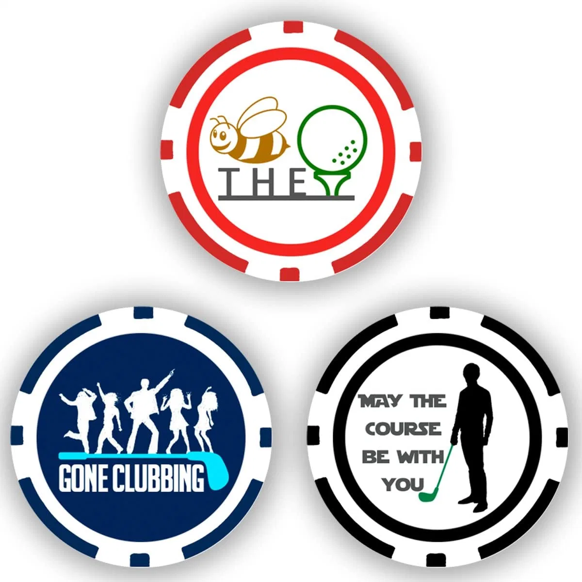 Golf Poker Chip Ball Marker High quality/High cost performance  Custom Logo Golf Ball Markers