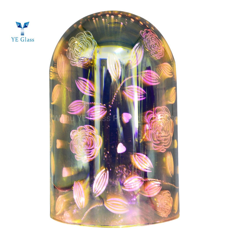 New Design 3D Decorative Color Changing LED Glass Dome for Wholesale