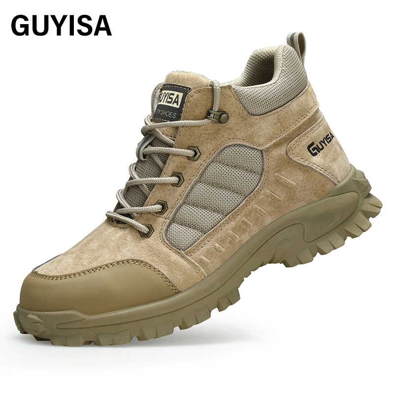 Guyisa Fashion Safety Shoes Light Weight Industrial Construction Work Shoes Non-Slip Wear-Resistant