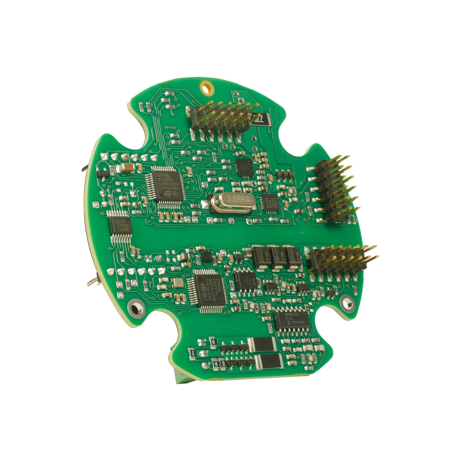 Grüne Lötmasken-Leiterplatte für elektronische Bauteile mit 1oz