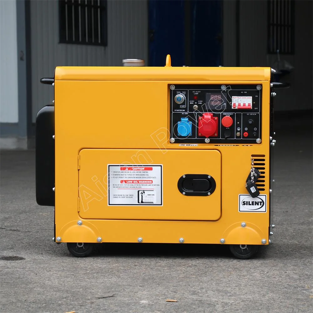 50/60Hz 6kw Silent Diesel Generator Single 3 Phase Sound Proof Diesel Generator