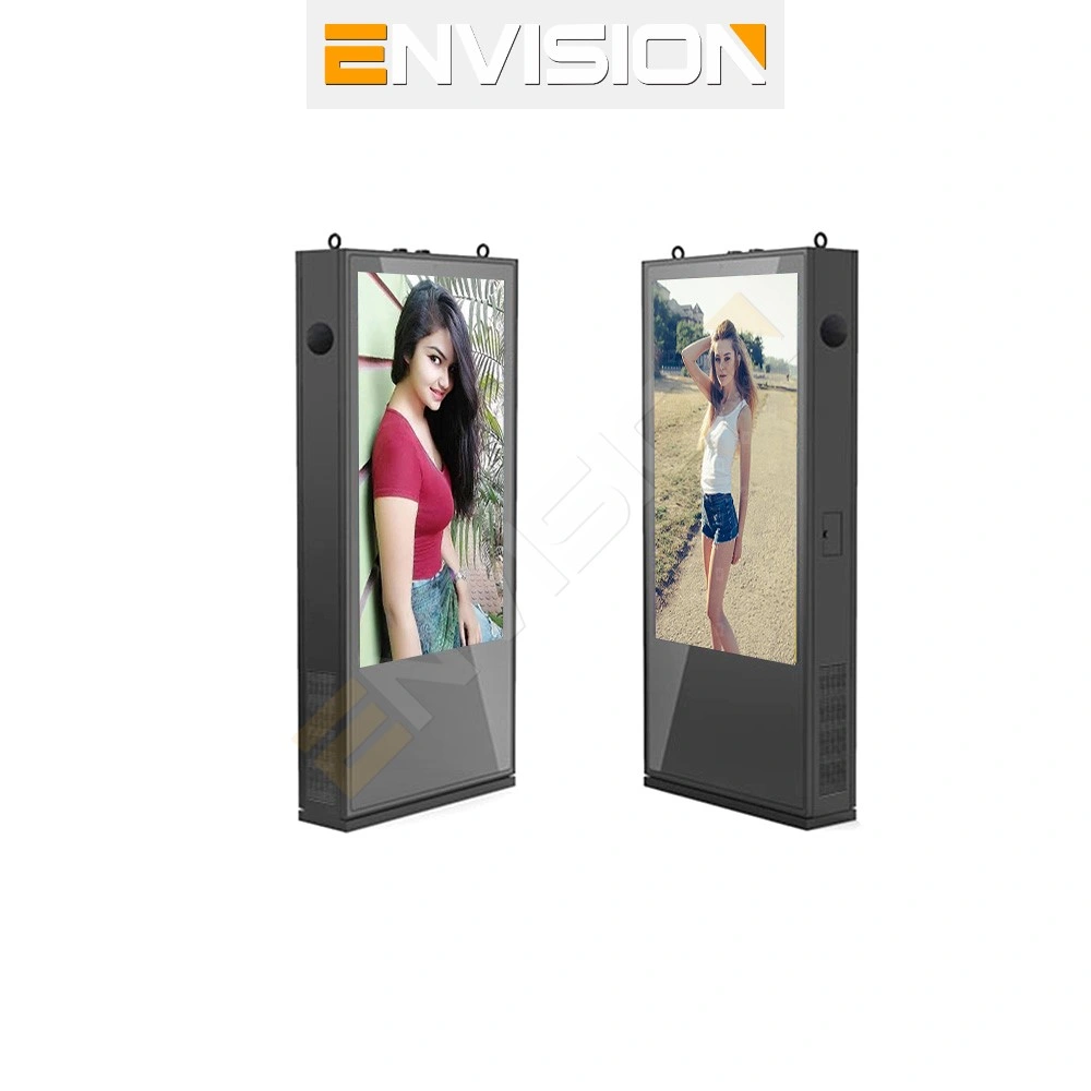 EnVision High Brightness 55 65 75inch Outdoor IP65 TV Wasserdicht Berühren Sie Kiosk Signage Bodenstativ Digitale Werbung LCD-Bildschirm