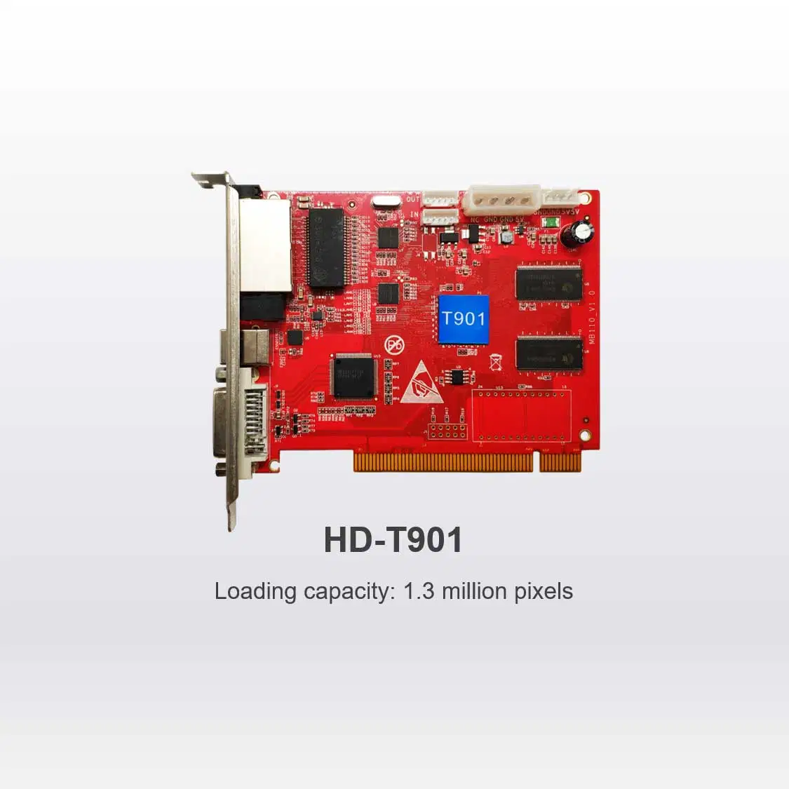 Placa de envio síncrono Huidu HD-T901 com suporte para software de controlo de reprodução de computador HD Player e Software de depuração HD Set