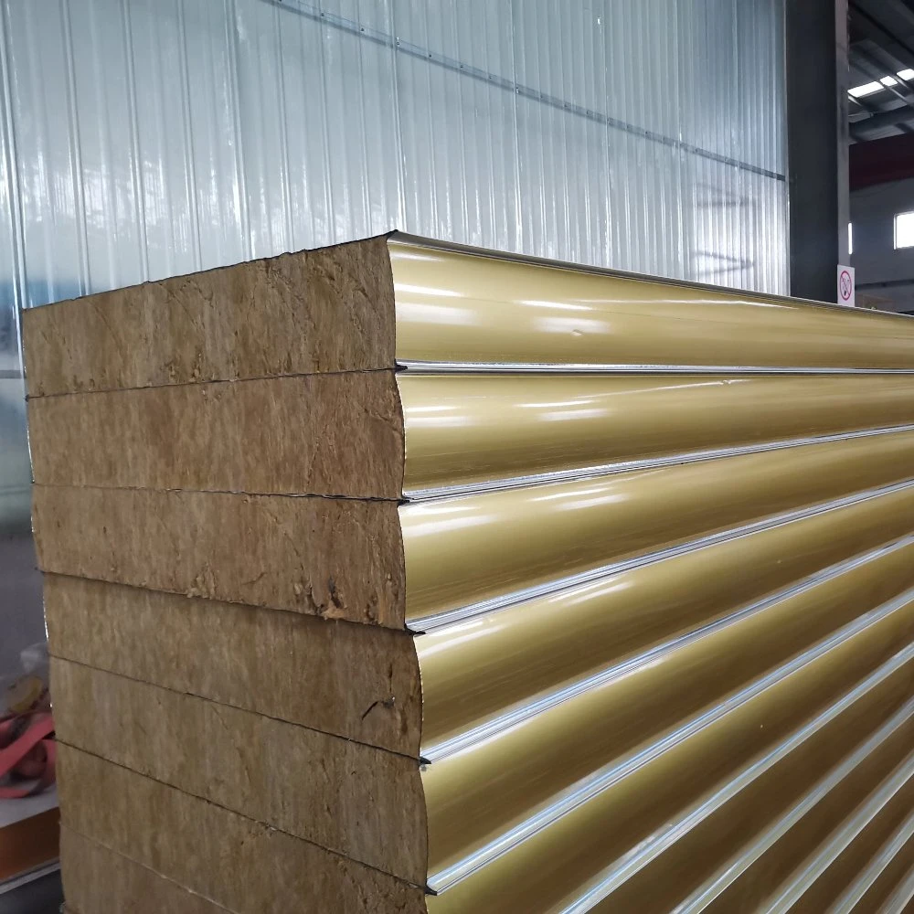 Factory Price FM Heat Insulation Rockwool Sandwich Panels for Wall Roof