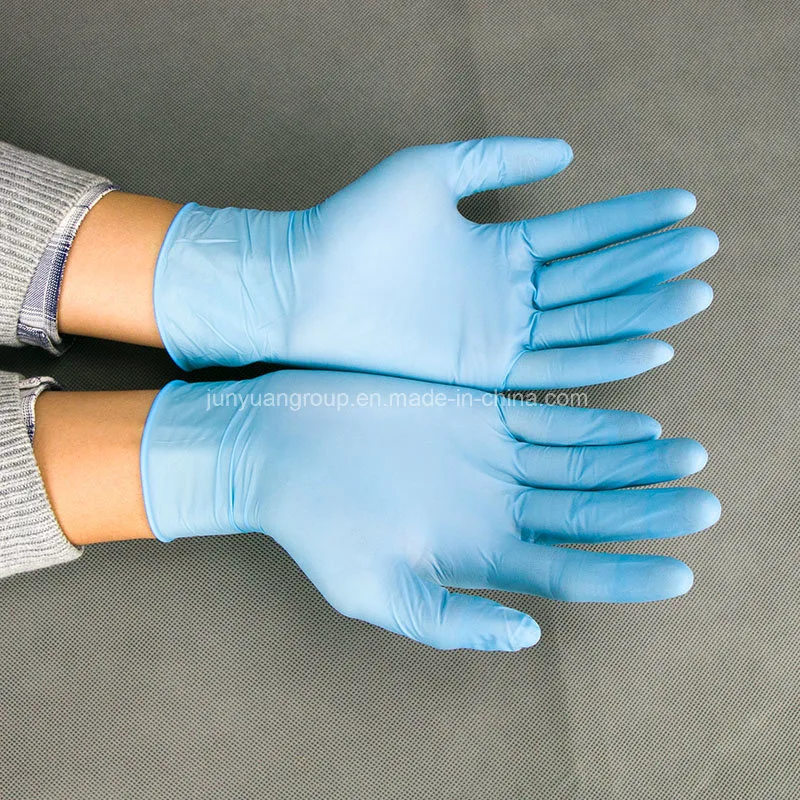 Amazon Best Sellers Manufacturer Powder Free Exam Sterile Disposable Nitrile NBR Work Gloves, Blue Nitrile Vinyl Synthetic Gloves,Non-Sterile Powder Free Gloves