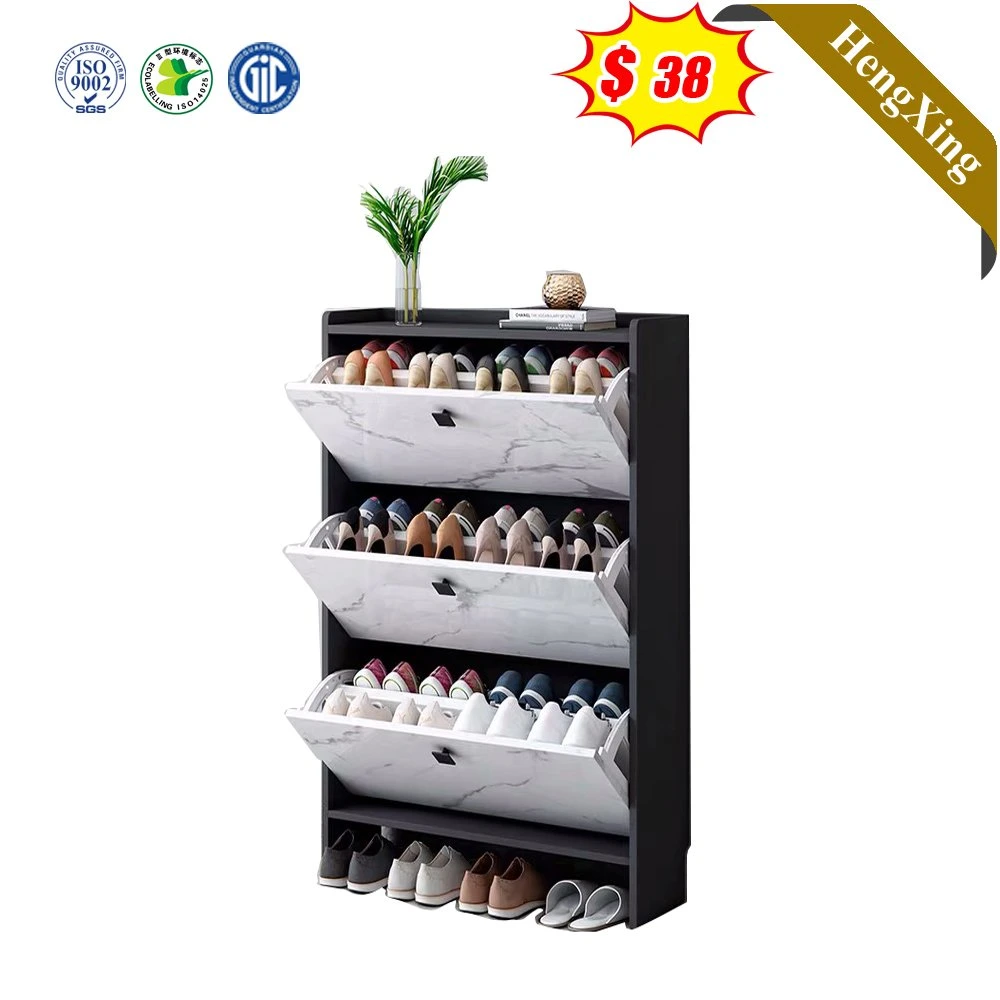 Wholesale/Supplier Melamine Laminated 3 Tier Tilt out Door Wooden Custom Storage Cabinets Living Room Furniture Shoe Rack