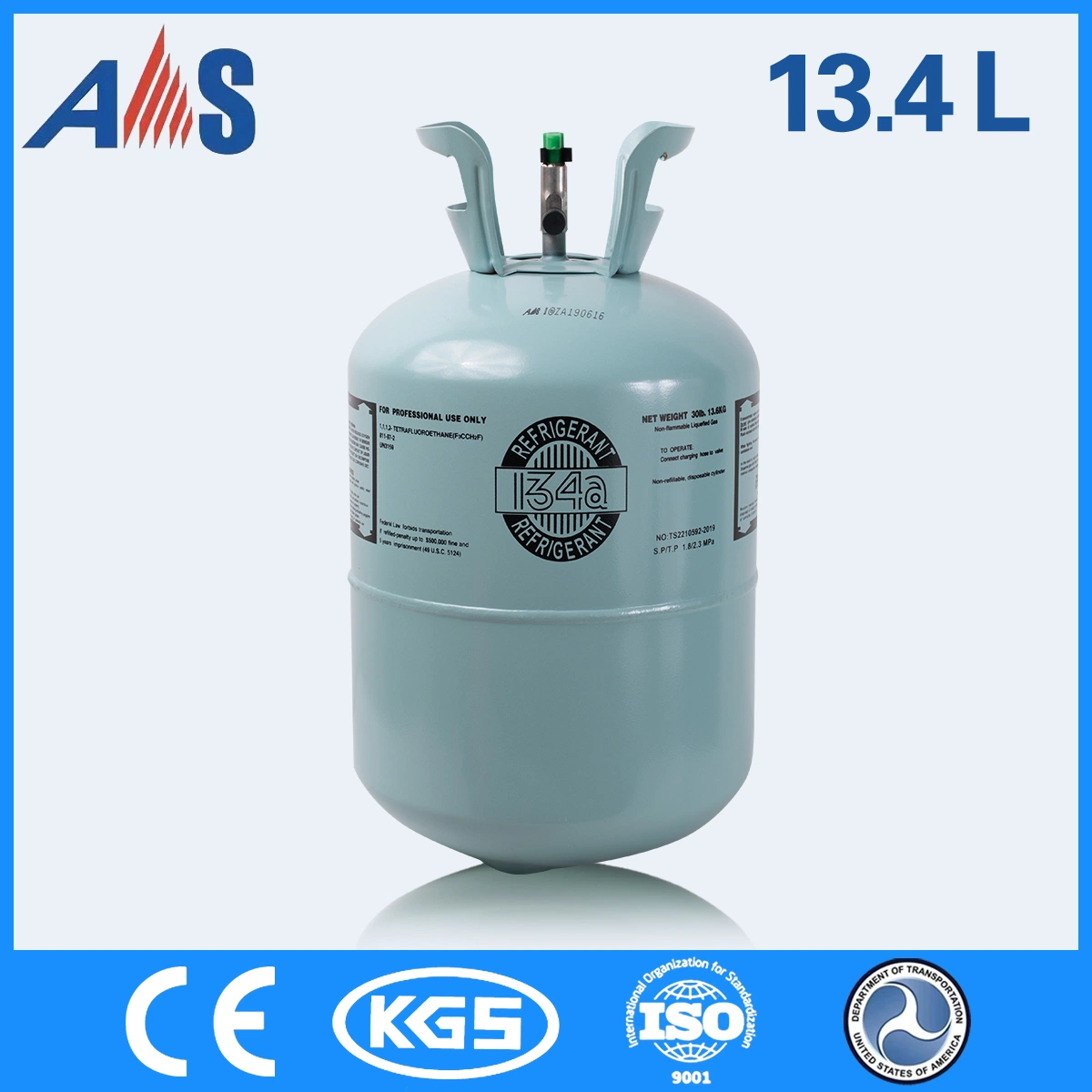 CE tanque de gas de bombona de gas con el gas refrigerante R134A 99.93% de pureza en el precio de fábrica Ansheng directo de proveedor confiable de la empresa