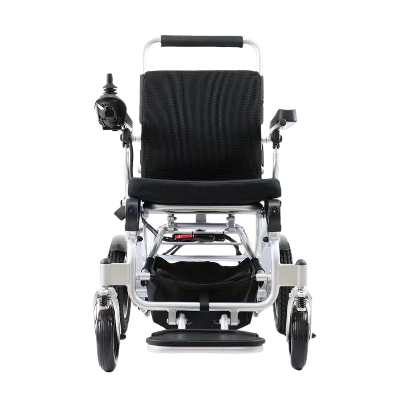 Electric Handicapped Folding Aluminium Wheelchair with Lithium Battery