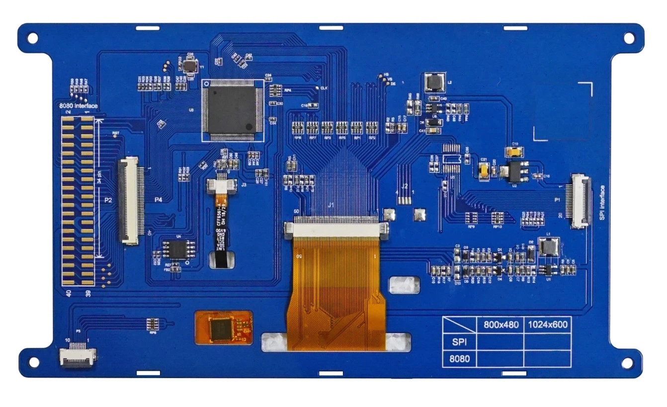 Spi LCD Display 7.0 Inch 800X480 Capacitive Touch Stm32 LCD Driver Board