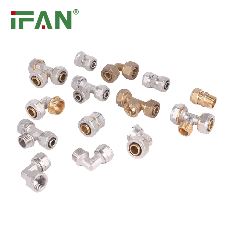 Ifan Butterfly Handle Brass Ball Valve Female Thread Pex Compression Fitting
