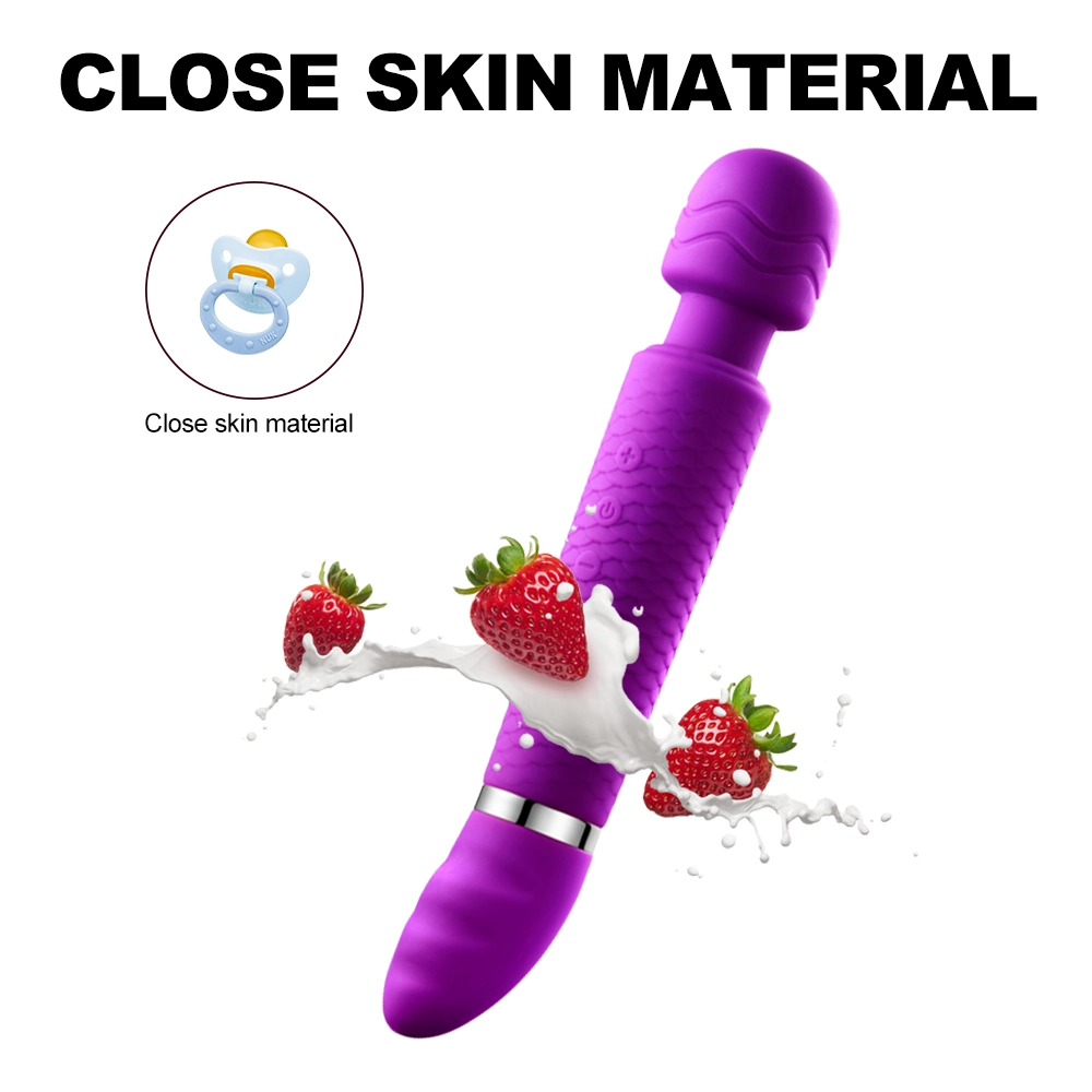 Powerful Dual Motor Rechargeable Wand Massager with 12 Modes - Adult Sex Toy for Women