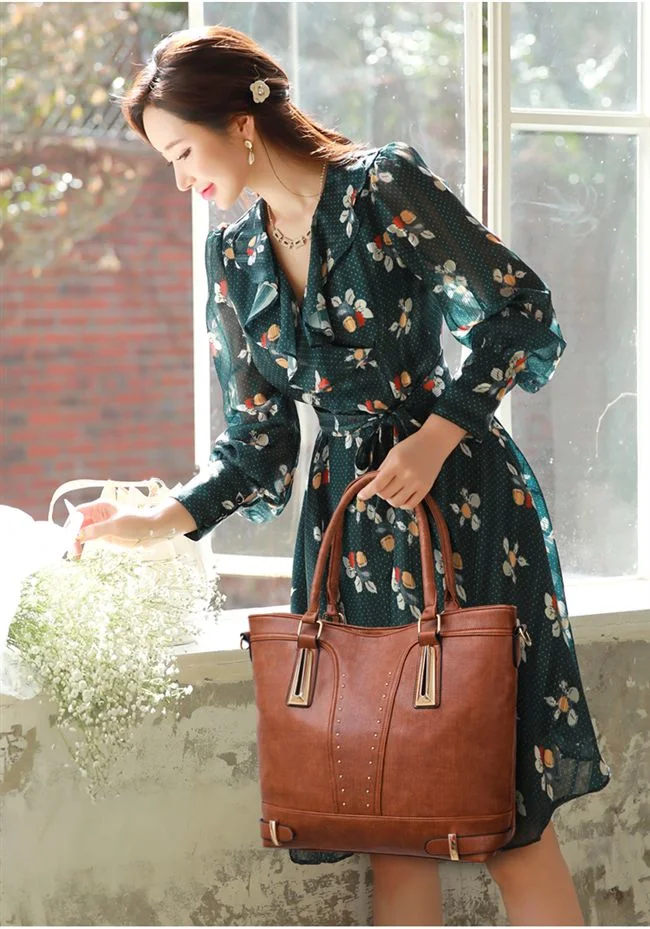 2018 Korean Love Lady Office Set Bag Fashion Hot Sale