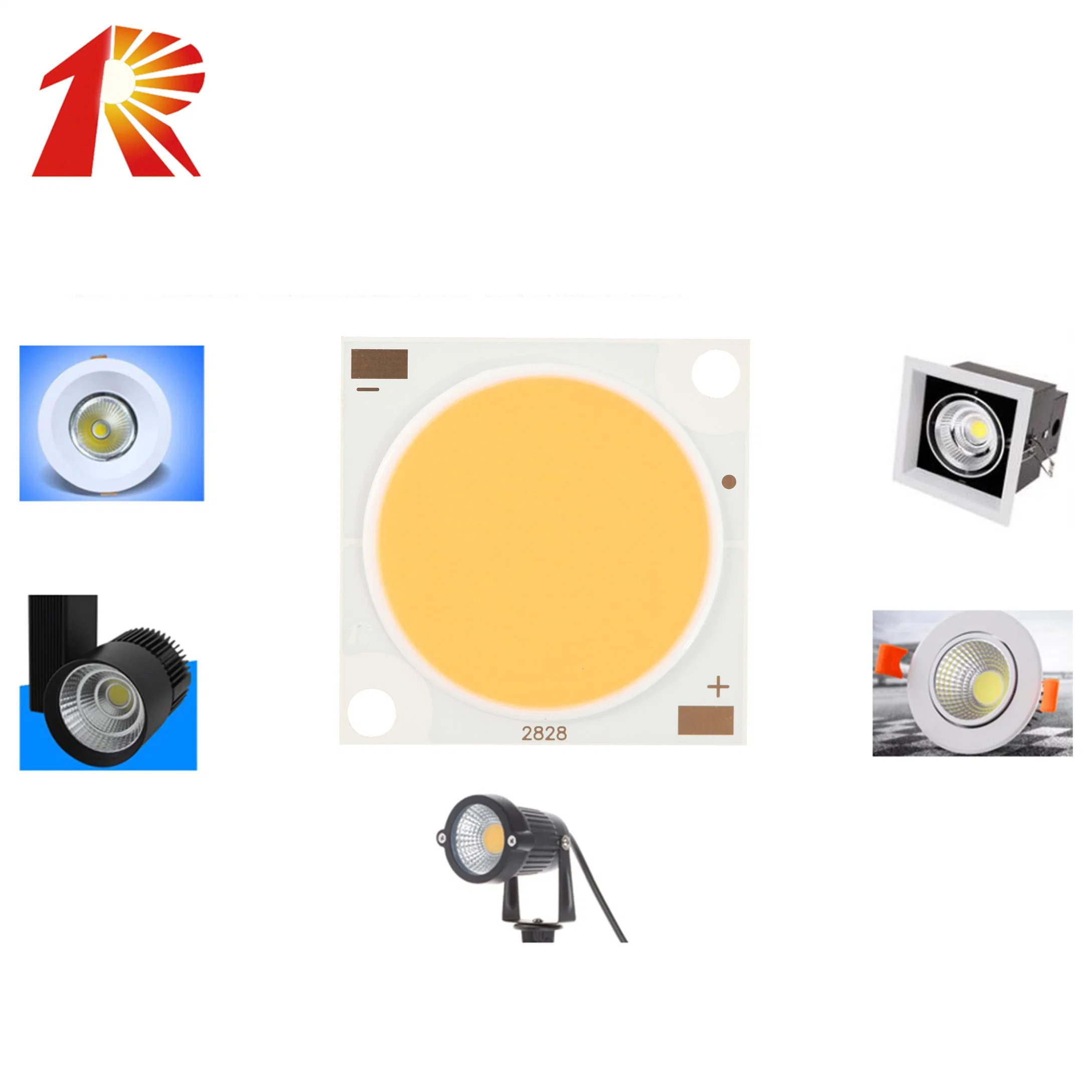 طيف كامل 30 واط 40 واط 50W 2828 شريحة LED من نوع COB لـ ضوء نمو النبات