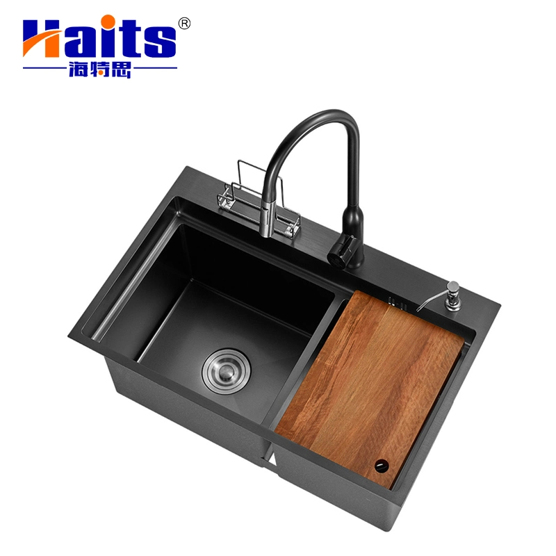 Adjustable Kitchen Sink Storage Basket Kitchen Cabinet Set with Sink and Faicet Kitchen Sink with Cutting Board