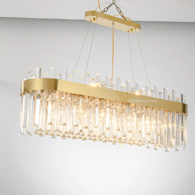 Moderne Élégant Cristal E14 Lustre Suspension Lumière pour Décoration d'Éclairage