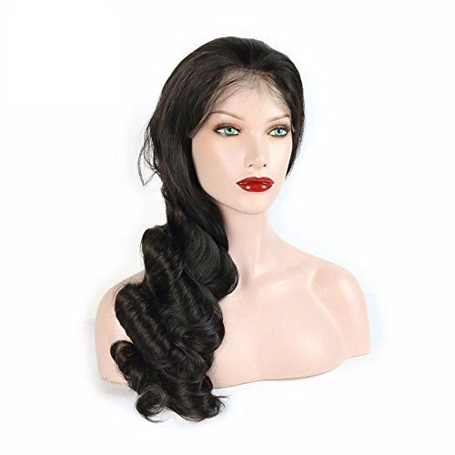 Haute qualité Angelbella Full Lace Wig 1b n° Corps vague 150%vierge cambodgien de la densité sèche le commerce de gros Full Lace Wig