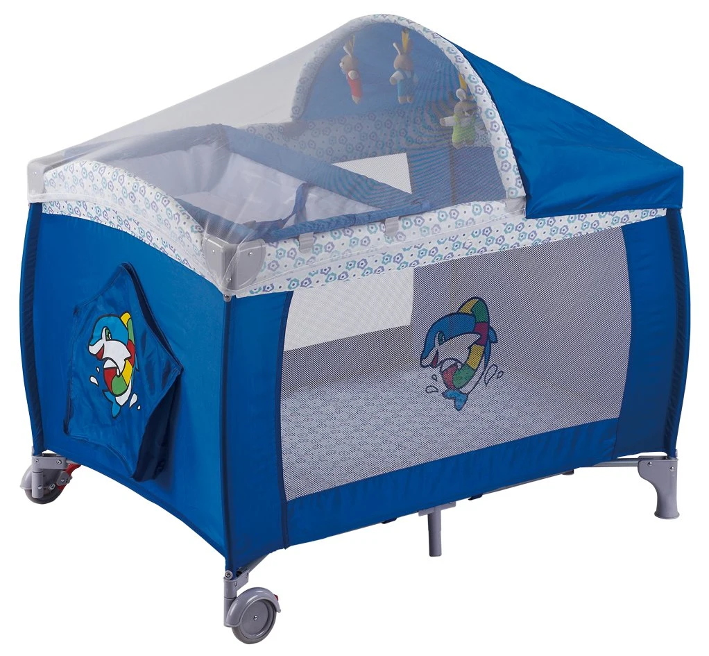 Baby Travel Crib with Second Layer and Changing Table