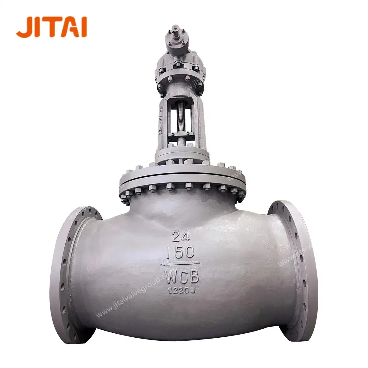 Wcb Casting Steel DN400 Pn25 Flange Type Gearing Globe Valve