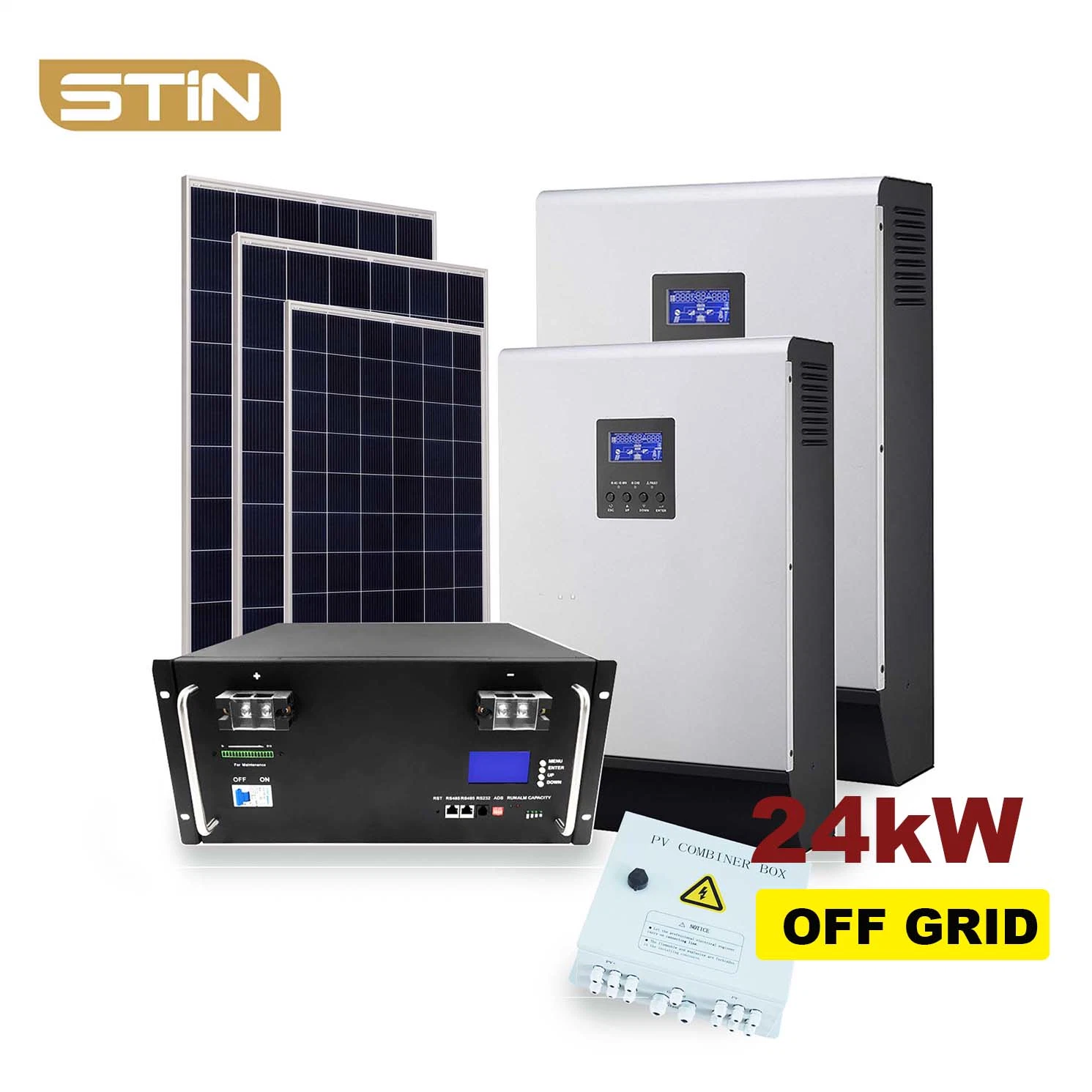 Customized 10/12/16/20/24kw Grade Desligado do Sistema de Energia solar para uso doméstico