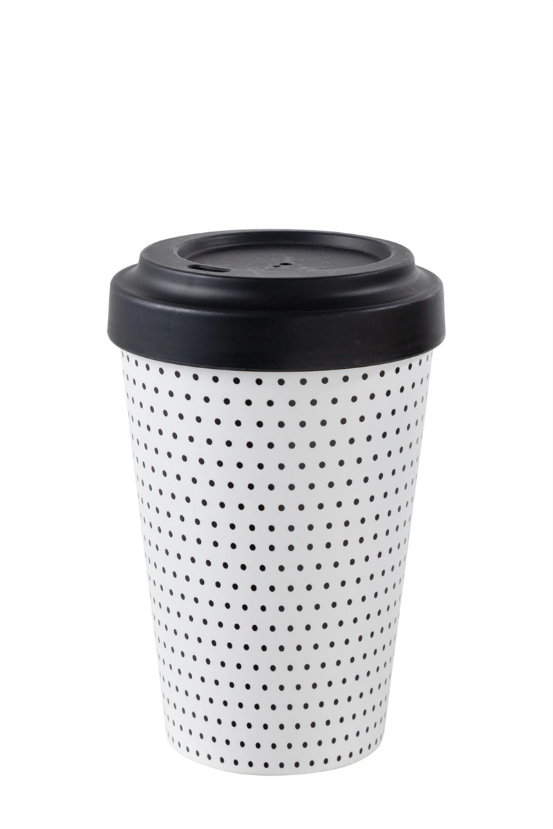 Mug de voyage écologique biodégradable en PLA, matériau naturel respectueux de l'environnement, réutilisable, sans mélamine, tasse à café thé en PLA pur de 16 oz à emporter.