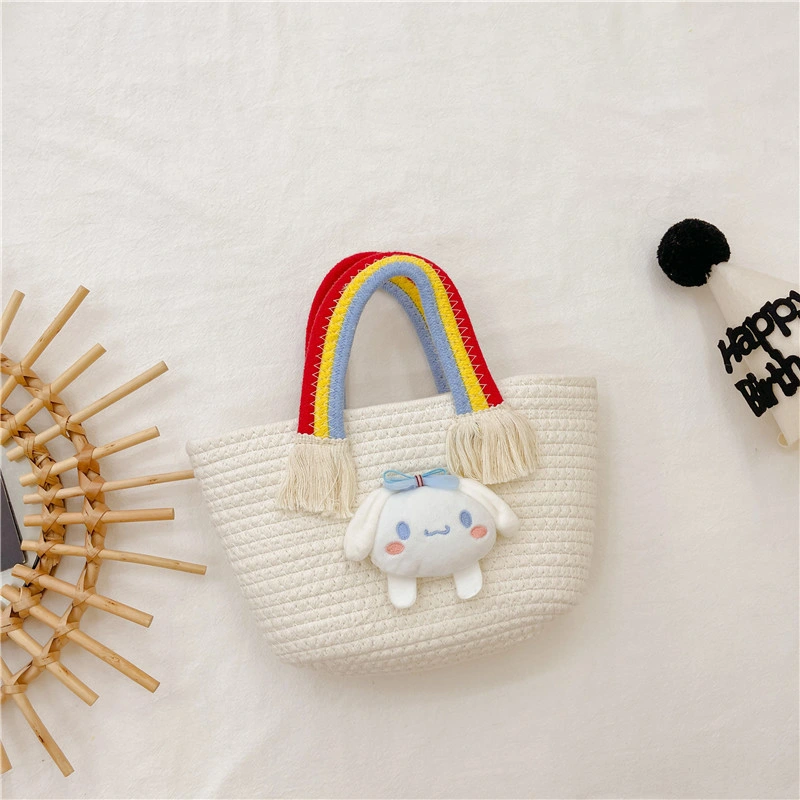 2023 Nuevo bolso de mano Rainbow Cloud Bolsa de tela para niños