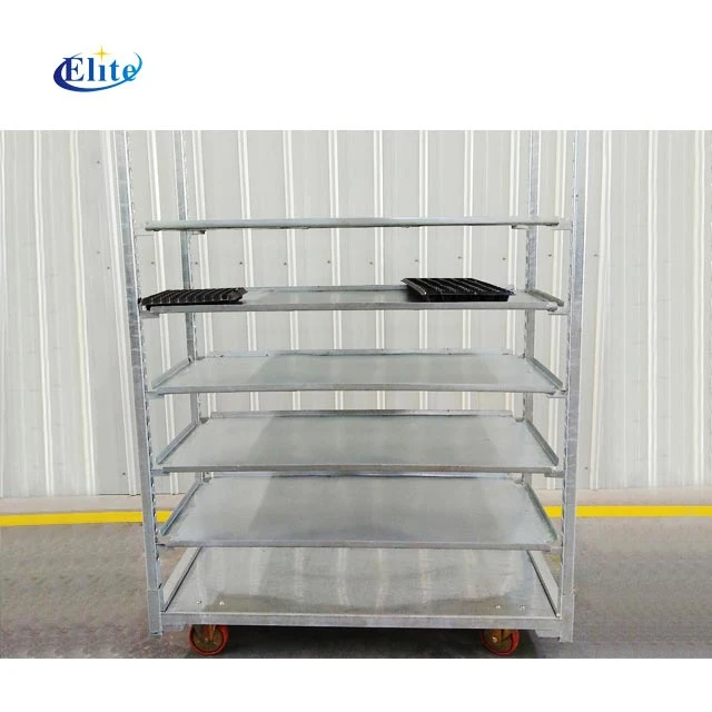 3-4-5 Tiers 4 Wheels Greenhouse Metal Flower Trolley for Display Plant Transport